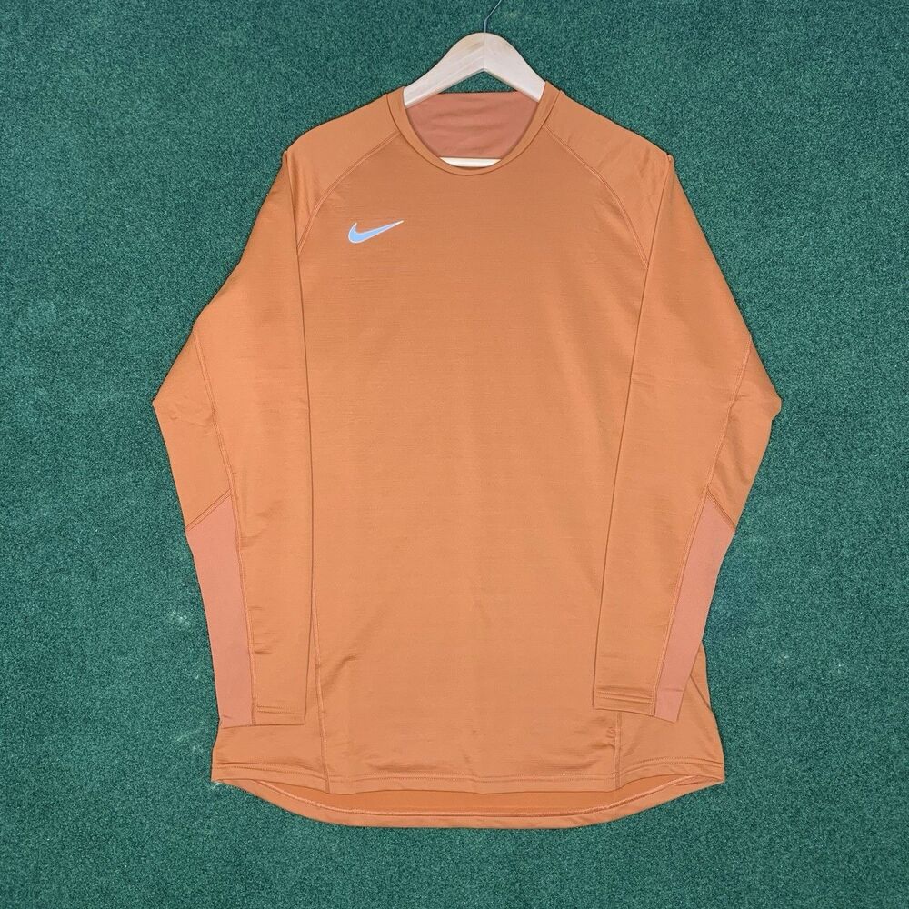 Sz XL Nike Baseball Long Sleeve Undershirt Team Issued Texas Orange Thermal